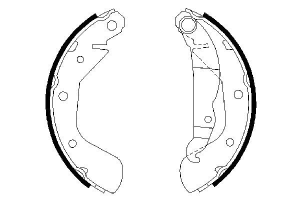 BOSCH 0 986 487 613 Brake Shoe Set