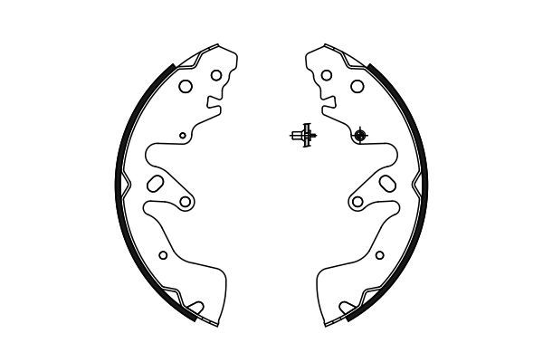 BOSCH 0 986 487 756 Brake Shoe Set