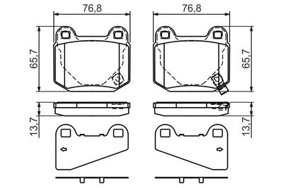 Brake Pad Set, disc brake BOSCH 0 986 494 229