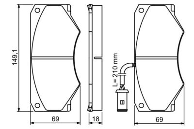 Brake Pad Set, disc brake BOSCH 0 986 494 301