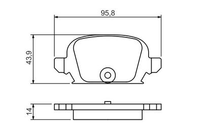 Brake Pad Set, disc brake BOSCH 0 986 494 340