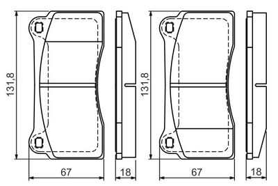 Brake Pad Set, disc brake BOSCH 0 986 494 353