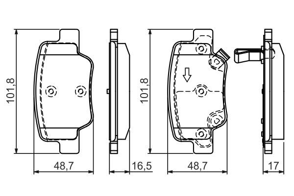 BOSCH 0 986 494 404 Brake Pad Set, disc brake