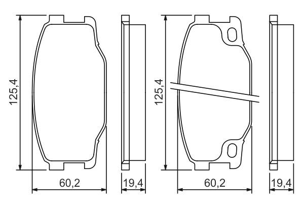 BOSCH 0 986 494 442 Brake Pad Set, disc brake