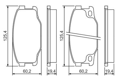 Brake Pad Set, disc brake BOSCH 0 986 494 442