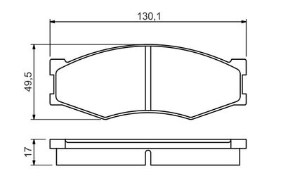 Brake Pad Set, disc brake BOSCH 0 986 494 541