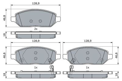 Brake Pad Set, disc brake BOSCH 0 986 494 906