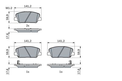 Brake Pad Set, disc brake BOSCH 0 986 494 979