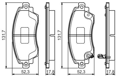 Brake Pad Set, disc brake BOSCH 0 986 495 132