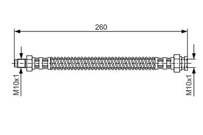 Brake Hose BOSCH 1 987 476 522