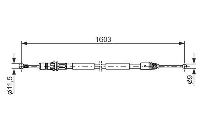 Cable Pull, parking brake BOSCH 1 987 477 116