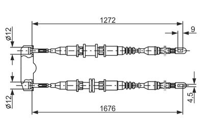 Cable Pull, parking brake BOSCH 1 987 477 136