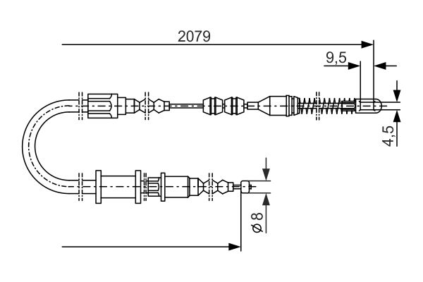 BOSCH 1 987 477 141 Cable Pull, parking brake