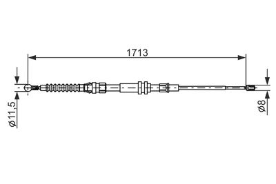 Cable Pull, parking brake BOSCH 1 987 477 203