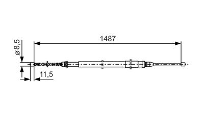 Cable Pull, parking brake BOSCH 1 987 477 280