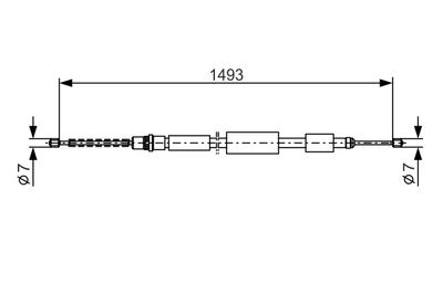 Cable Pull, parking brake BOSCH 1 987 477 323