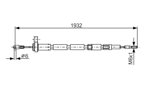 BOSCH 1 987 477 346 Cable Pull, parking brake