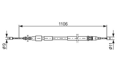 Cable Pull, parking brake BOSCH 1 987 477 529