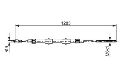 Cable Pull, parking brake BOSCH 1 987 477 710