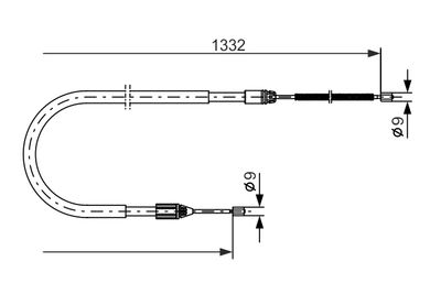 Cable Pull, parking brake BOSCH 1 987 477 781