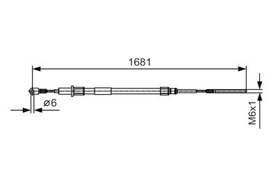 Cable Pull, parking brake BOSCH 1 987 477 924