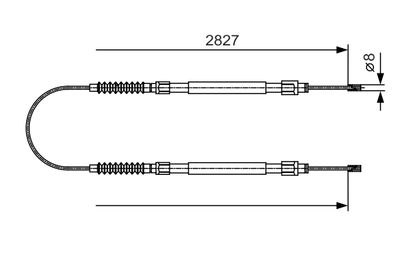 Cable Pull, parking brake BOSCH 1 987 482 006