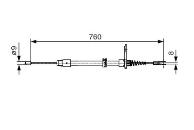 Cable Pull, parking brake BOSCH 1 987 482 022