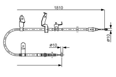 Cable Pull, parking brake BOSCH 1 987 482 052