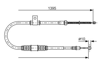 Cable Pull, parking brake BOSCH 1 987 482 062