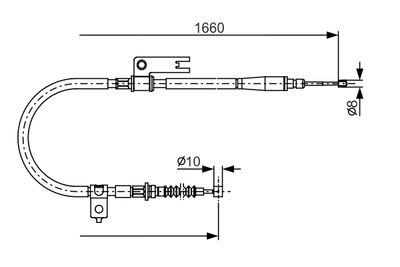 Cable Pull, parking brake BOSCH 1 987 482 153