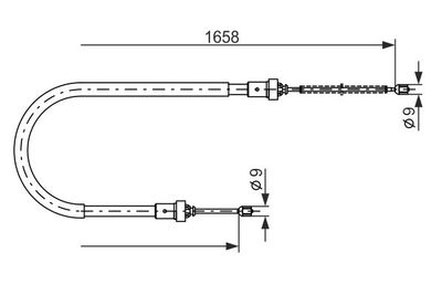 Cable Pull, parking brake BOSCH 1 987 482 234