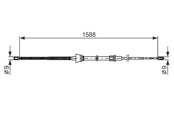 BOSCH 1 987 482 266 Cable Pull, parking brake