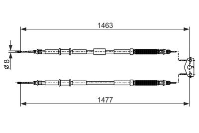 Cable Pull, parking brake BOSCH 1 987 482 283