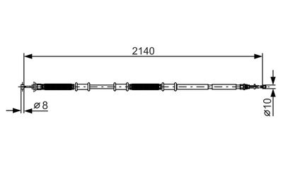 Cable Pull, parking brake BOSCH 1 987 482 287