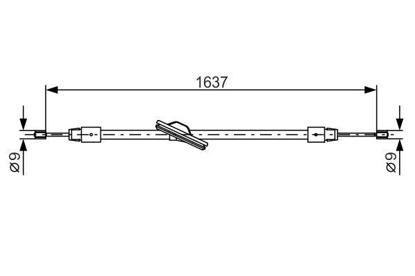 BOSCH 1 987 482 330 Cable Pull, parking brake