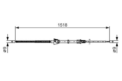 Cable Pull, parking brake BOSCH 1 987 482 375