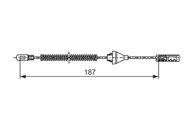 Cable Pull, parking brake BOSCH 1 987 482 382