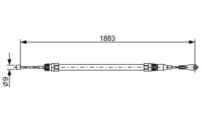 Cable Pull, parking brake BOSCH 1 987 482 497