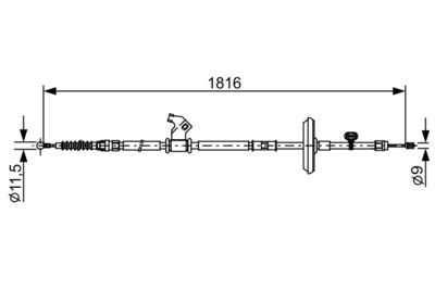 Cable Pull, parking brake BOSCH 1 987 482 535