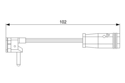 Warning Contact, brake pad wear BOSCH 1 987 473 019