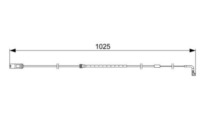 Warning Contact, brake pad wear BOSCH 1 987 473 026