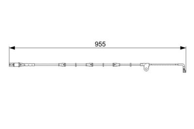 Warning Contact, brake pad wear BOSCH 1 987 473 028