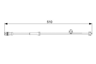 Warning Contact, brake pad wear BOSCH 1 987 473 029