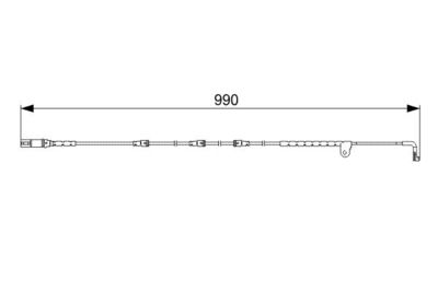 Warning Contact, brake pad wear BOSCH 1 987 473 049