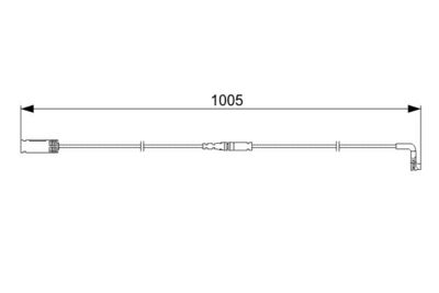 Warning Contact, brake pad wear BOSCH 1 987 473 053