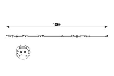 Warning Contact, brake pad wear BOSCH 1 987 473 501