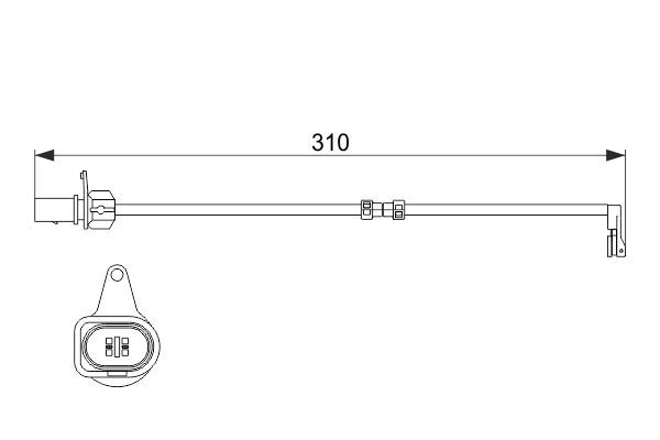 BOSCH 1 987 474 506 Warning Contact, brake pad wear