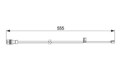 Warning Contact, brake pad wear BOSCH 1 987 474 568