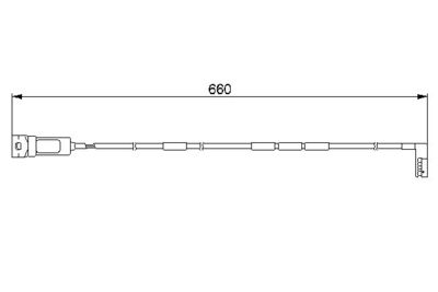 Warning Contact, brake pad wear BOSCH 1 987 474 909