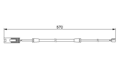 Warning Contact, brake pad wear BOSCH 1 987 474 954